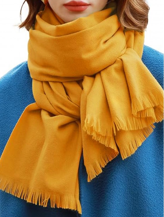 Premium Cashmere Feeling Solid Color Scarf 